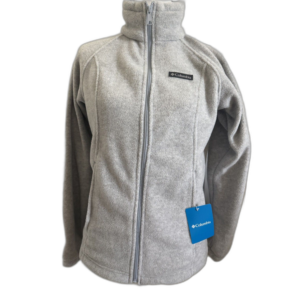 Columbia Womens Light Grey Polyester Fleece Turtleneck Sweater Size Small NWT